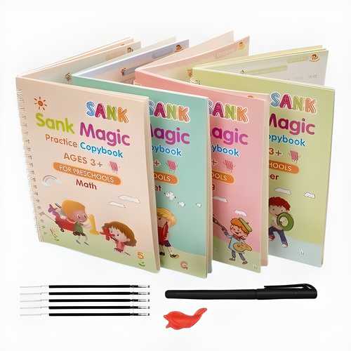 Sank Magic Practice Copybook (4 BOOKS,1 PEN,1 GRIP,10 REFILL) c5cc46-5e