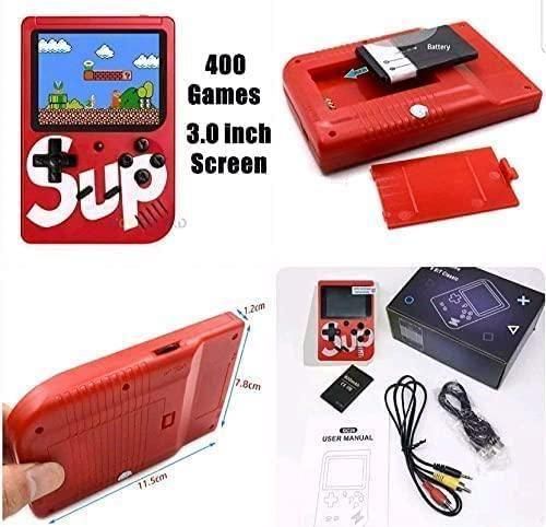 400 in 1 Sup Video Games Portable, Led Screen and USB Rechargeable, Handheld Console, Classic Retro Game Box Toy for Kids Boys & Girls (Multi Color ,1 pcs) c5cc46-5e