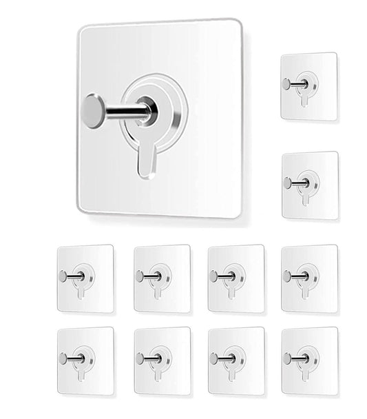 Self Adhesive Hooks for Wall Heavy Duty Strong Nail Free for Hanging Photo Frame Hook (Pack of 10) c5cc46-5e