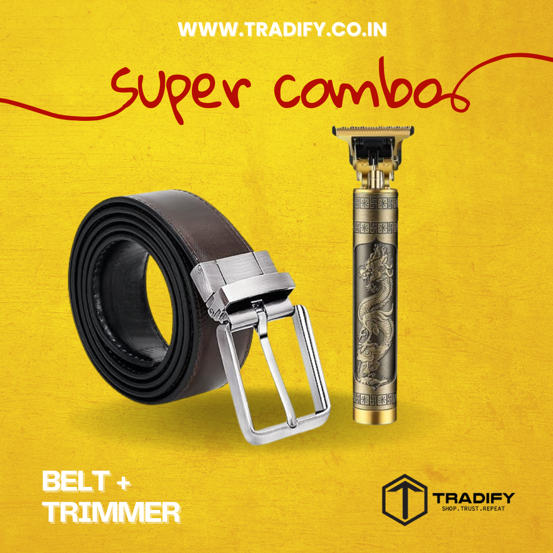 Men’s Essential Style & Grooming Combo (Trimmer & Belt) My Store