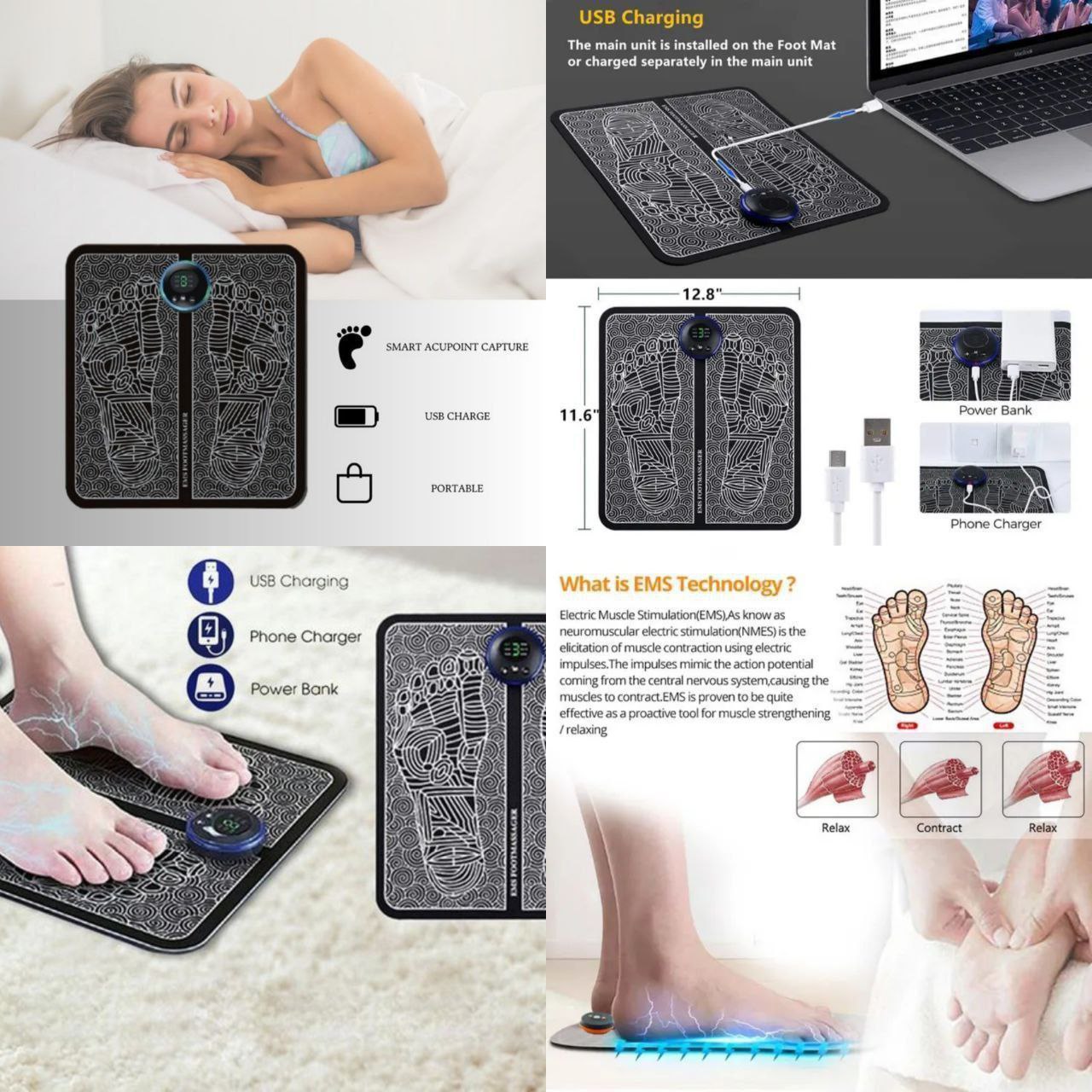Rechargable EMS Foot Massager Tradify