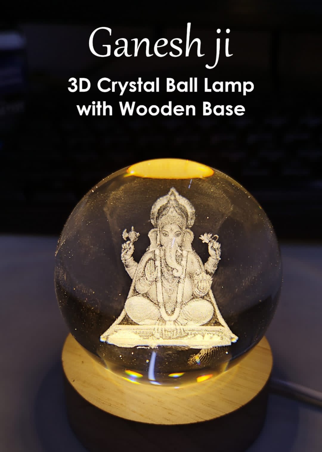 LAXMI JI & GANESH JI 3D CRYSTAL BALL || COMBO My Store