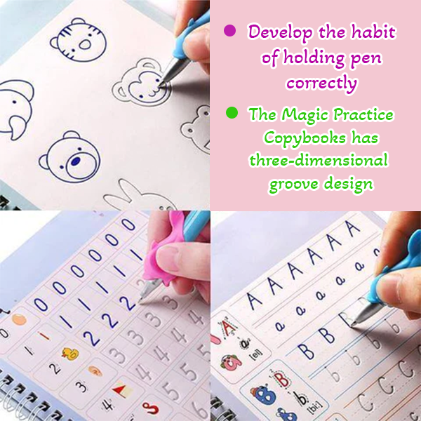 Sank Magic Practice Copybook (4 BOOKS,1 PEN,1 GRIP,10 REFILL) c5cc46-5e