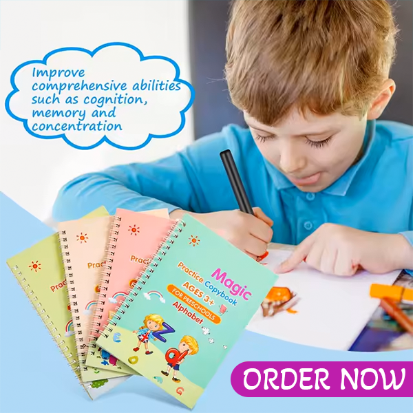 Sank Magic Practice Copybook (4 BOOKS,1 PEN,1 GRIP,10 REFILL) c5cc46-5e