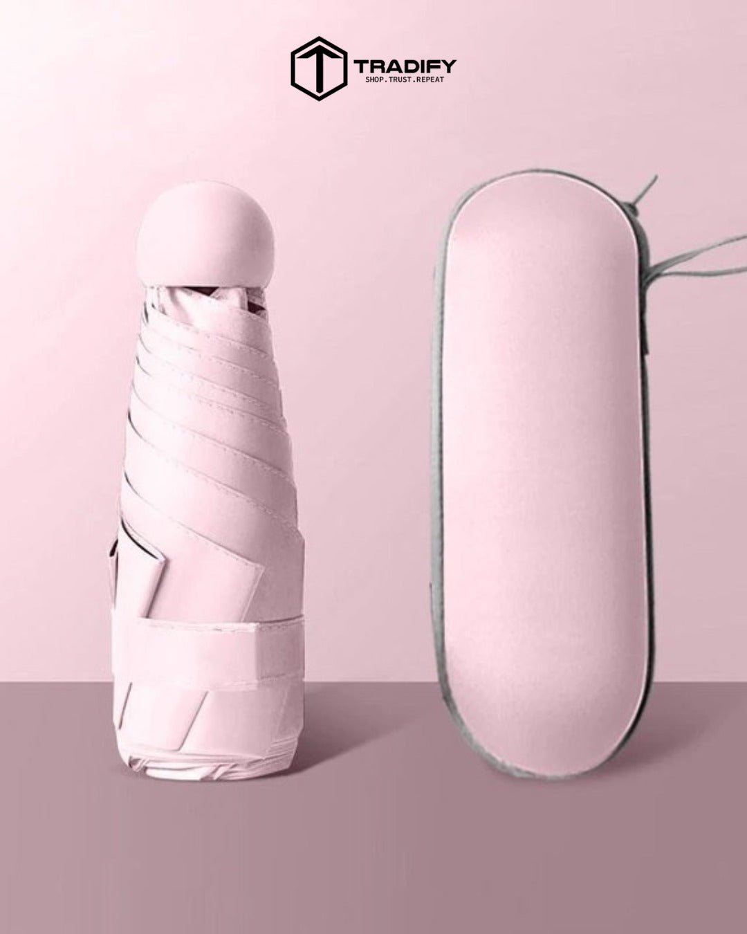 TRADIFY Windproof Double Layer Umbrella with Bottle Cover Umbrella for UV Protection & Rain, Bottle Shape Mini Compact Foldable Umbrella with Plastic Case (Multicolor) Tradify