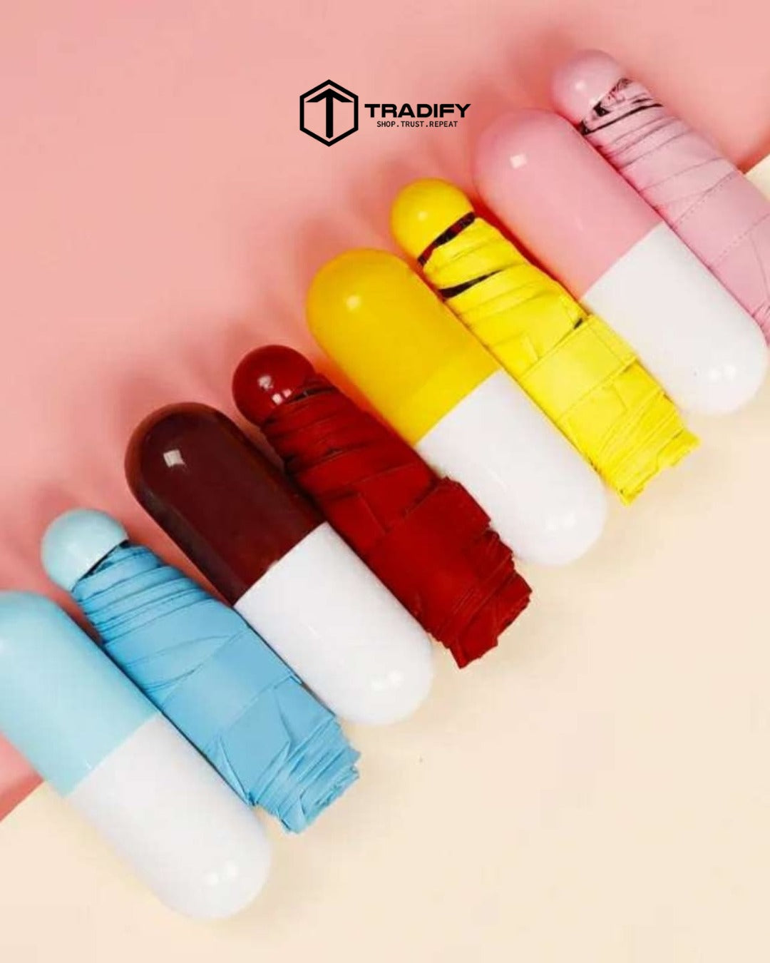 TRADIFY Windproof Double Layer Umbrella with Bottle Cover Umbrella for UV Protection & Rain, Bottle Shape Mini Compact Foldable Umbrella with Plastic Case (Multicolor) Tradify