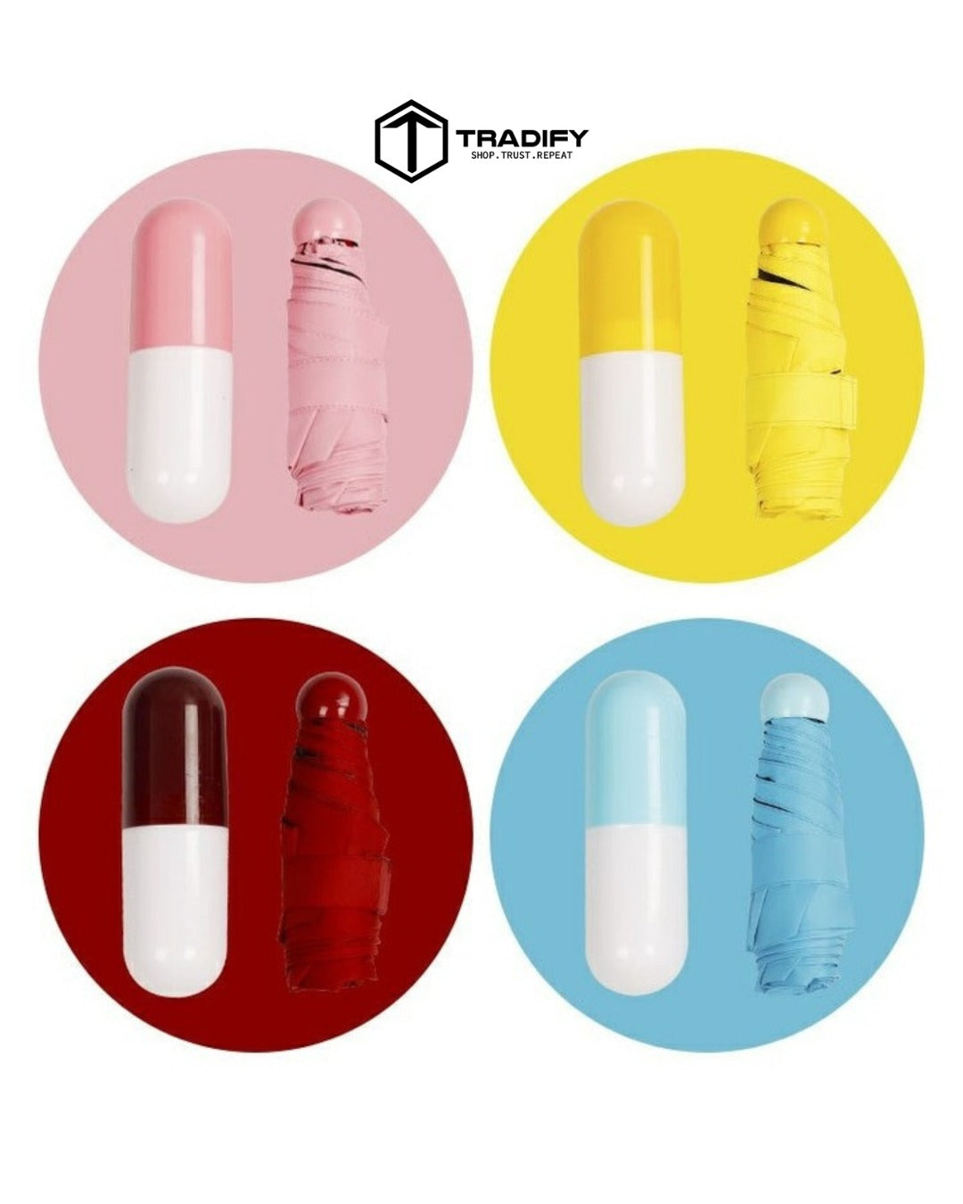 TRADIFY Windproof Double Layer Umbrella with Bottle Cover Umbrella for UV Protection & Rain, Bottle Shape Mini Compact Foldable Umbrella with Plastic Case (Multicolor) Tradify